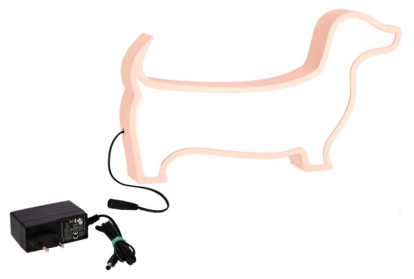 LED детска настолна лампа DOG LED/12W/230V розова