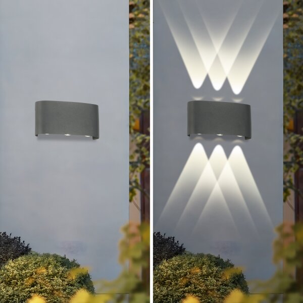 Brilagi - LED външно стенно осветително тяло FLAREBOX LED/6W/230V антрацит IP65