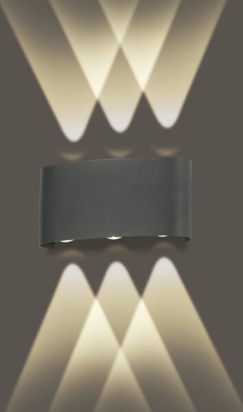Brilagi - LED външно стенно осветително тяло FLAREBOX LED/6W/230V антрацит IP65