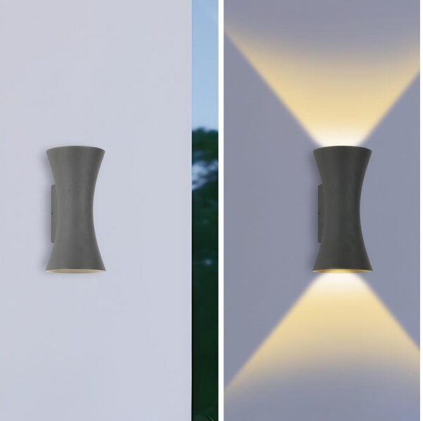 Brilagi - LED външна стенна лампа BICON LED/10W/230V антрацит IP44