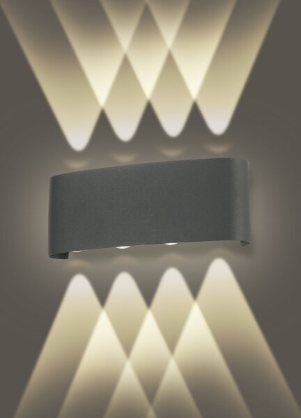 Brilagi - LED външно стенно осветително тяло FLAREBOX LED/8W/230V антрацит IP65