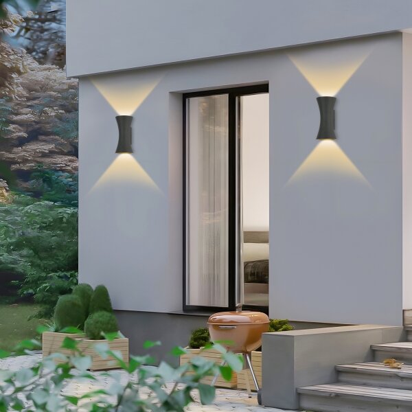 Brilagi - LED външна стенна лампа BICON LED/10W/230V антрацит IP44