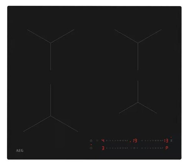 Индукционен плот за вграждане AEG TO64IA0AIT, 4 нагревателни зони, Hob2Hood, PowerBoost, OptiHeat, черен