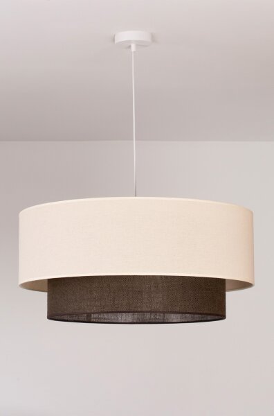 Brilagi - LED полилей на кабел BOHO STYLE 3xE27/15W/230V диаметър 60 cm кремав/кафяв