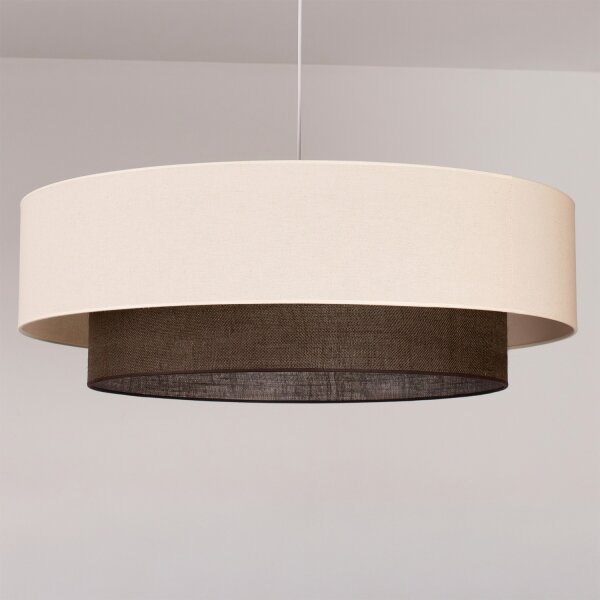 Brilagi - LED полилей на кабел BOHO стил 3xE27/15W/230V Ø 80 см кремав/кафяв