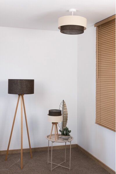 Brilagi - LED плафон BOHO стил 1xE27/15W/230V Ø 40 см кремав/кафяв