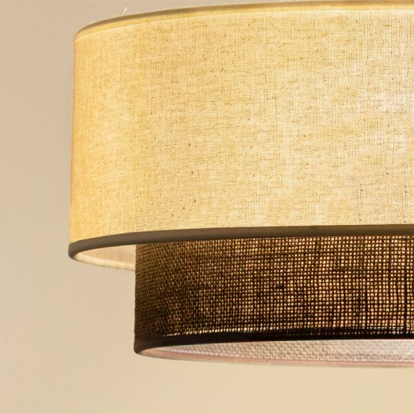 Brilagi - LED полилей BOHO стил, монтиран на тавана, 3xE27/15W/230V, диаметър 80 см, кремав/кафяв