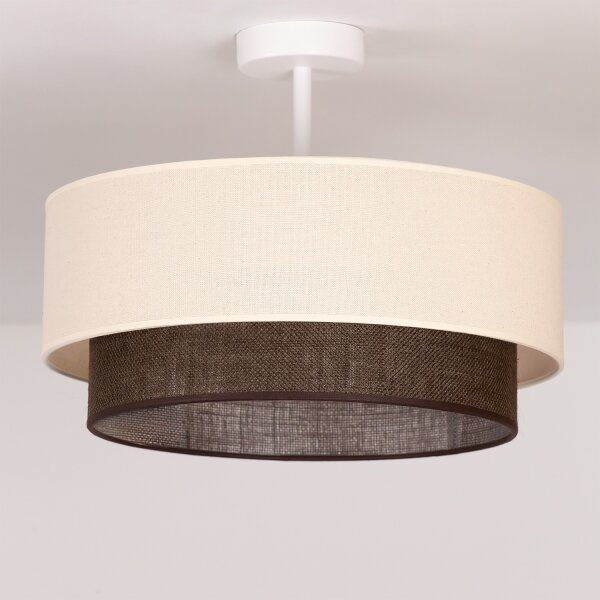 Brilagi - LED плафон BOHO стил 1xE27/15W/230V Ø 40 см кремав/кафяв