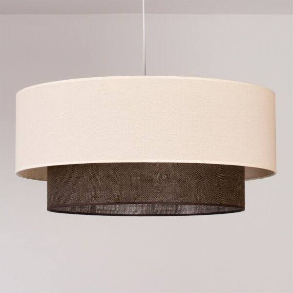 Brilagi - LED полилей на кабел BOHO STYLE 3xE27/15W/230V диаметър 60 cm кремав/кафяв