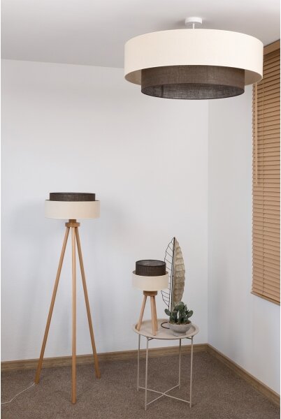 Brilagi - LED полилей BOHO стил, монтиран на тавана, 3xE27/15W/230V, диаметър 80 см, кремав/кафяв