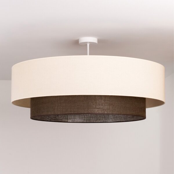 Brilagi - LED полилей BOHO стил, монтиран на тавана, 3xE27/15W/230V, диаметър 80 см, кремав/кафяв