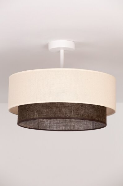 Brilagi - LED плафон BOHO стил 1xE27/15W/230V Ø 40 см кремав/кафяв