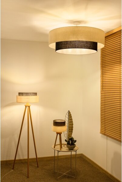 Brilagi - LED полилей BOHO стил, монтиран на тавана, 3xE27/15W/230V, диаметър 80 см, кремав/кафяв