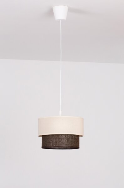 Brilagi - LED полилей на кабел BOHO стил 1xE27/15W/230V Ø 25 см кремав/кафяв