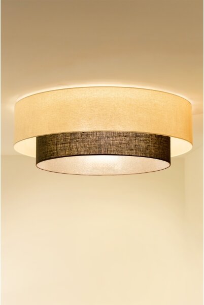 Brilagi - LED таванно осветително тяло BOHO стил 3xE27/15W/230V Ø 80 см кремаво/кафяво