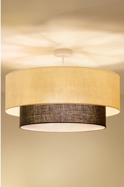 Brilagi - LED повърхностно монтиран полилей BOHO STYLE 3xE27/15W/230V Ø 60 cm кремав/кафяв