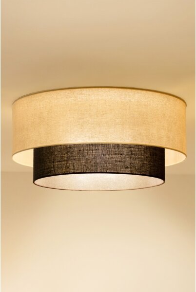 Brilagi - LED таванно осветително тяло BOHO STYLE 3xE27/15W/230V Ø 60 см кремаво/кафяво