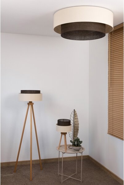 Brilagi - LED таванно осветително тяло BOHO стил 3xE27/15W/230V Ø 80 см кремаво/кафяво