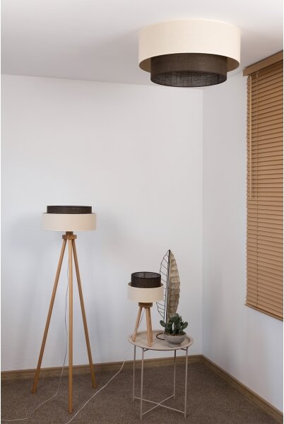 Brilagi - LED таванно осветително тяло BOHO STYLE 3xE27/15W/230V Ø 60 см кремаво/кафяво