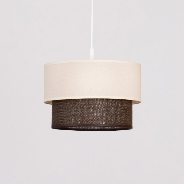 Brilagi - LED полилей на кабел BOHO стил 1xE27/15W/230V Ø 25 см кремав/кафяв