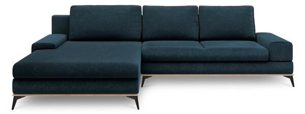 Петролно син ъглов разтегателен диван , ляв ъгъл Planet - Windsor & Co Sofas