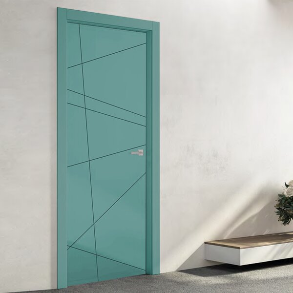 Интериорна врата с каса EKASA INCONTRI STELLA 80x210х12 см, панти, магнитна брава, дърво, синя лагуна