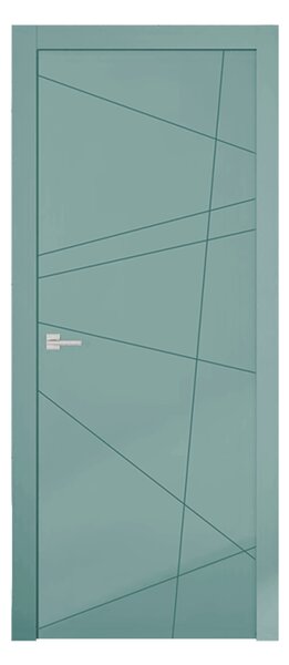 Интериорна врата с каса EKASA INCONTRI STELLA 80x210х12 см, панти, магнитна брава, дърво, синя лагуна