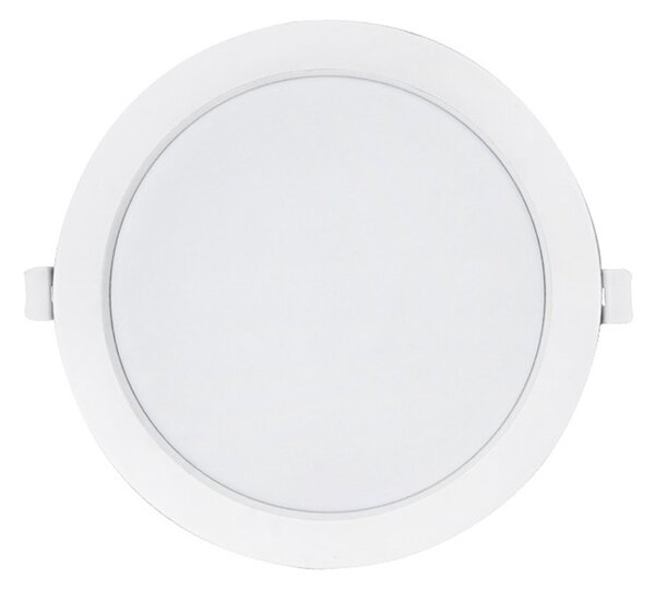 LED панел DeTech 77012, 12W, 240V, 1020lm, 4000K, бяла рамка, защита (IP20), бял