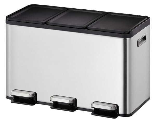EKO Кош за разделно събиране с 2 педала “ESSENTIAL“ - 3 х 10 л. - хром мат