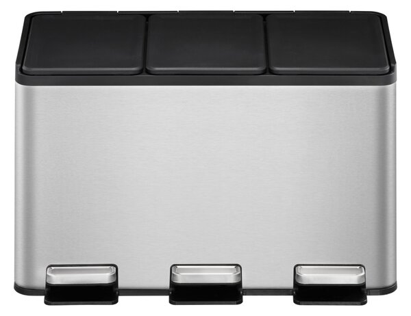 EKO Кош за разделно събиране с 2 педала “ESSENTIAL“ - 3 х 10 л. - хром мат