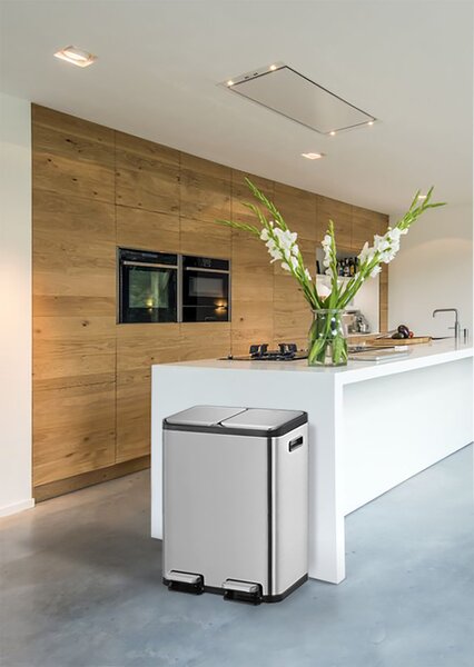 EKO Кош за разделно събиране, с 2 педала “ECOCASA“ - 2х30 л. - мат