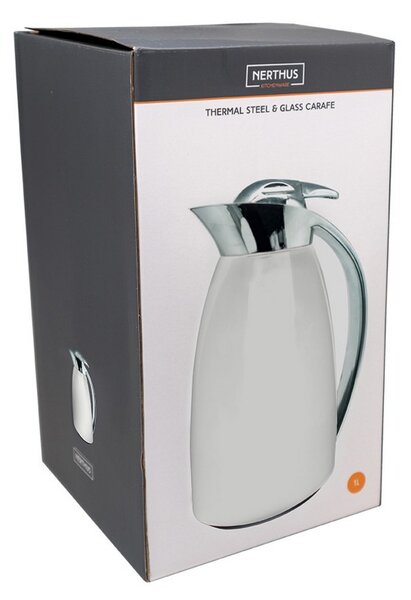 Nerthus Двустенна термокана бяла - 1 л