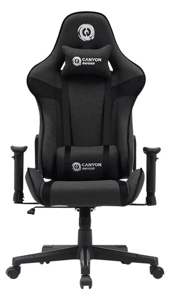 Геймърски стол Canyon Crest FCH01, до 150 kg, Class 4 газов амортисьор, 2D регулируеми подлакътници, сив