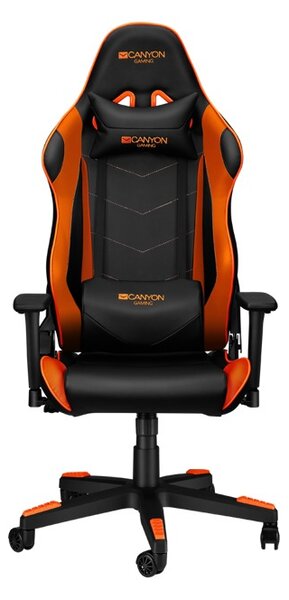 Геймърски стол Canyon Deimos, до 150 кг., черен/оранжев