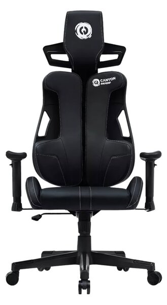 Геймърски стол Canyon Morphos ABCH01, до 150 kg, Class 4 газов амортисьор, регулируема облегалка, лумбална опора, черен