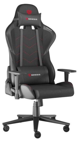 Геймърски стол Genesis NITRO 550 G2 Black, до 150кг., еко кожа, газов амортисьор клас 4, метална основа, черен
