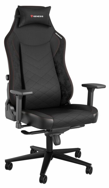 Геймърски стол Genesis Nitro 890 G2 Black, до 150кг., газов амортисьор клас 4, метална основа, вградена лумбална опора, черен