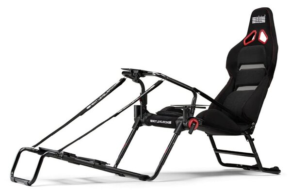 Геймърски стол Next Level Racing GTLite Pro, до 150kg, дишаща материя, лумбална опора, сгъваем, черен