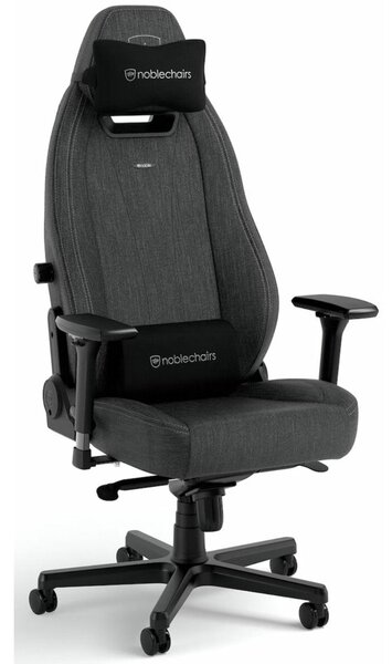 Геймърски стол noblechairs Legend TX Anthracite (NBL-LGD-TX-ATC), до 150kg, тапицерия от студена пяна, стоманена база, сив