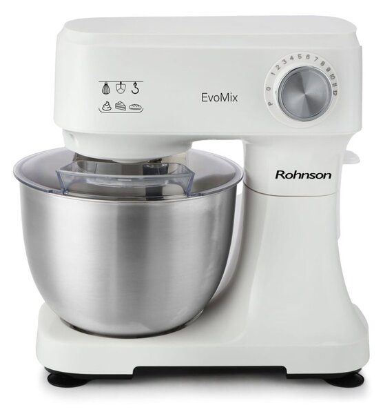 Миксер Rohnson R-5551, 750W, 12 степени на работа, импулс функция, 3500ml обем на купата, бъркалка за тесто, бял
