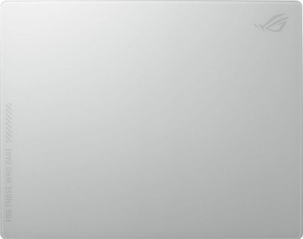 Подложка за мишка Asus ROG Moonstone Ace L, гейминг, матова повърхност от закалено стъкло, бяла, 500 x 400 x 4 мм