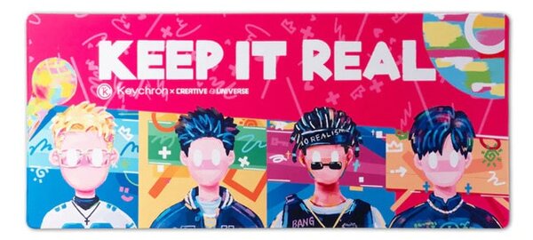 Подложка за мишка Keychron Rapper Keep it Real, гейминг, разноцветна, 900 x 400 x 3 мм
