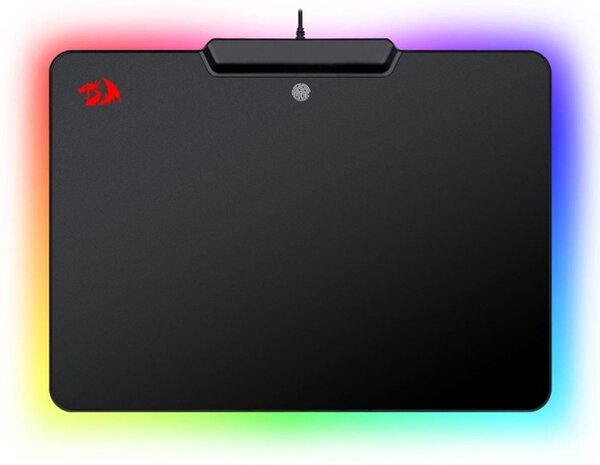 Подложка за мишка Redragon Epeius P009-BK, сензор за пръстов отпечатък, RGB подсветка, гейминг, черна, 358 x 265 x 11