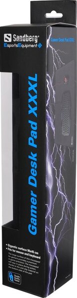 Подложка за мишка Sandberg Gamer Desk Pad XXXL, гейминг, черна, 900 х 450 мм