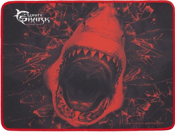 Подложка за мишка WHITE SHARK Sky Walker L, гейминг, черна, 400 x 300, микрофибър, SKID-PROOF материя против приплъзване