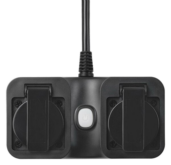 Смарт контакт Edimax SP-1122WTO, Wi-Fi, 2 гнезда, Android/iOS, черен