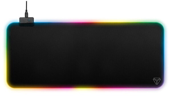 Подложка за мишка Yenkee 3006 Warp, гейминг, черен, 930 x 350 x 3 mm, с подсветка