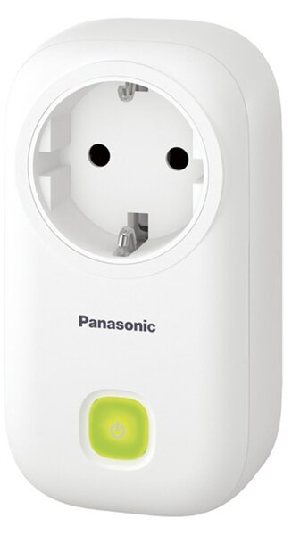 Смарт контакт Panasonic KX-HNA101FXW, за система "умен дом" за контрол в дома, външен/вътрешен обхват 300/50м, 2400W максимално натоварване