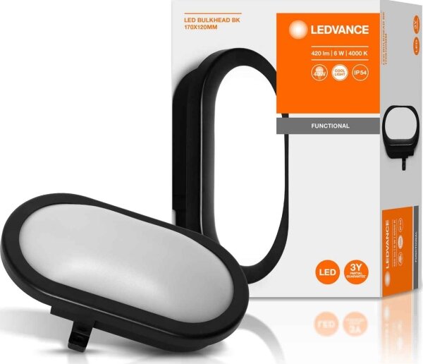 Ledvance - LED Екстериорен аплик BULKHEAD LED/6W/230V IP54 черен