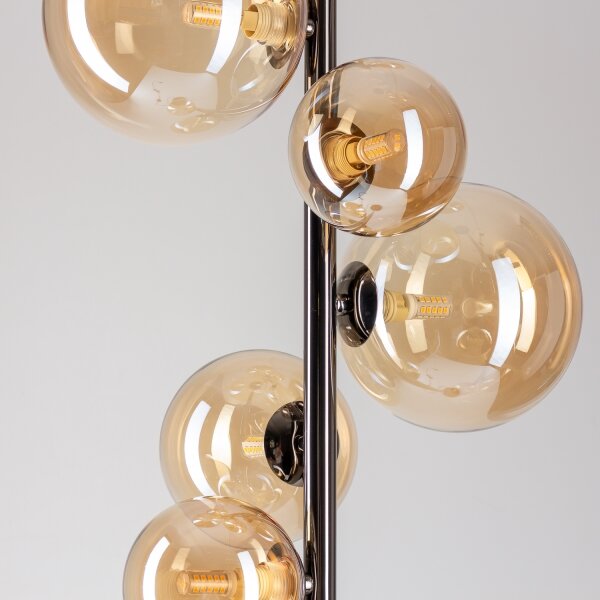 Brilagi - LED подова лампа MILLA 7xG9/3W/230V черен хром/злато